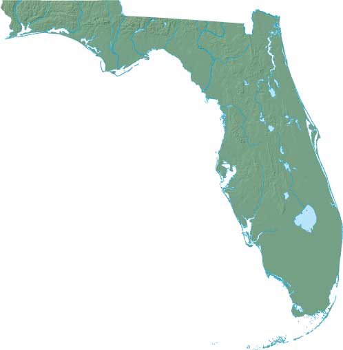 Florida relief map